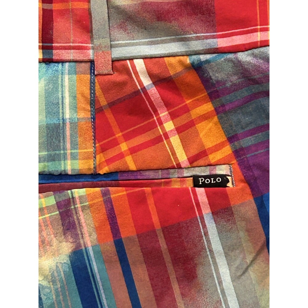 Polo Ralph Lauren Golf Swim Mens 38 Shorts Liner Madras Plaid Preppy Classic - Picture 4 of 13